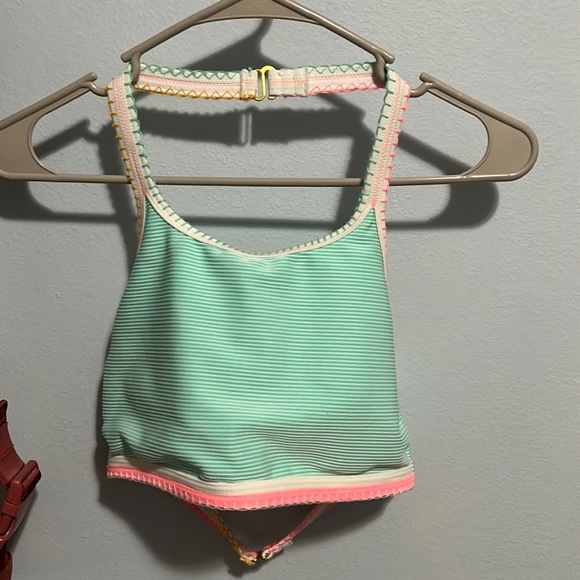 SO Teal Halter Swim Suit Too, Size Juniors Large - Picture 1 of 8